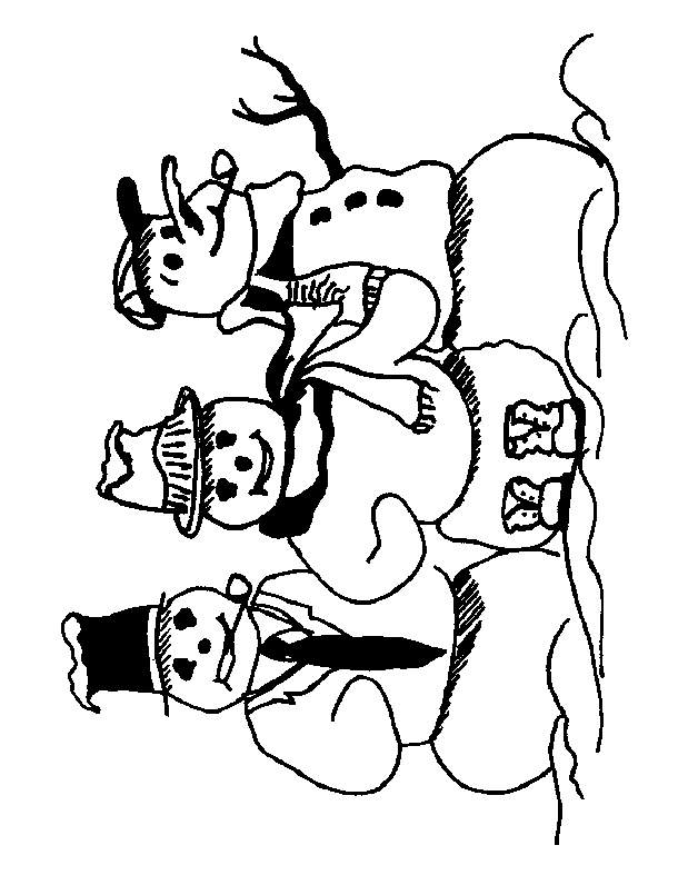 Bałwany kolorowanki